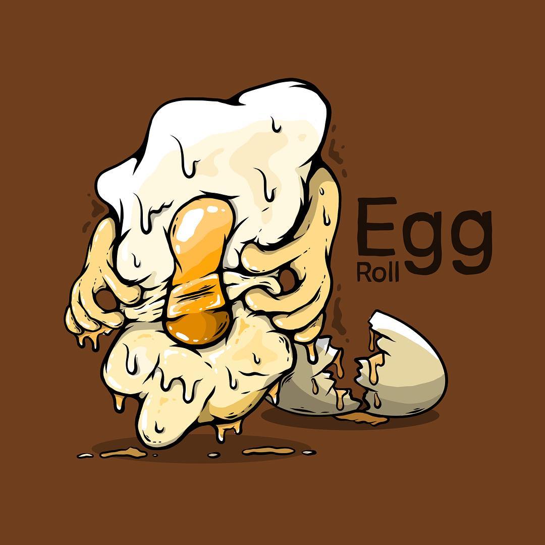Egg Roll Illustration
