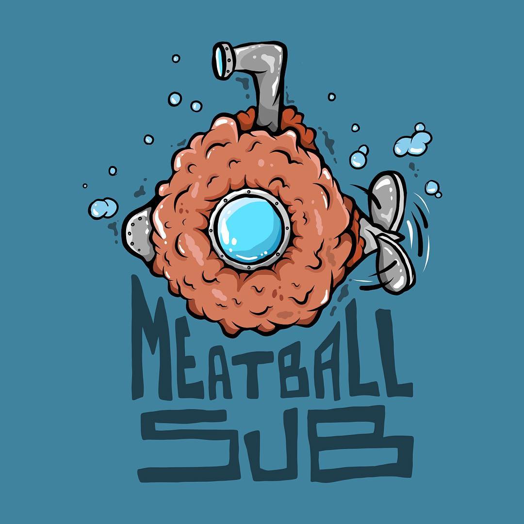 Meatball Sub Illustration