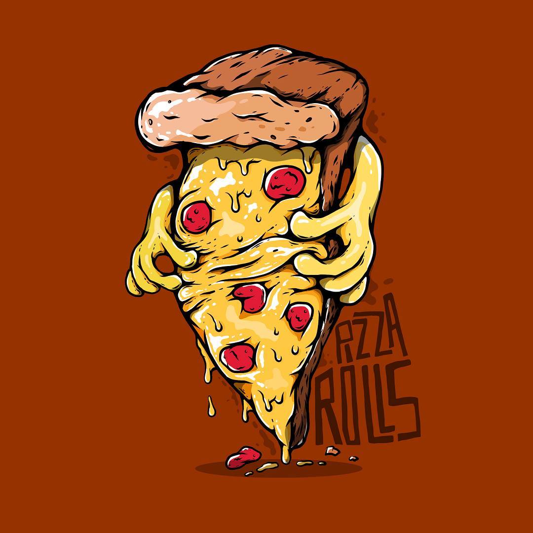 Pizza Rolls Illustration