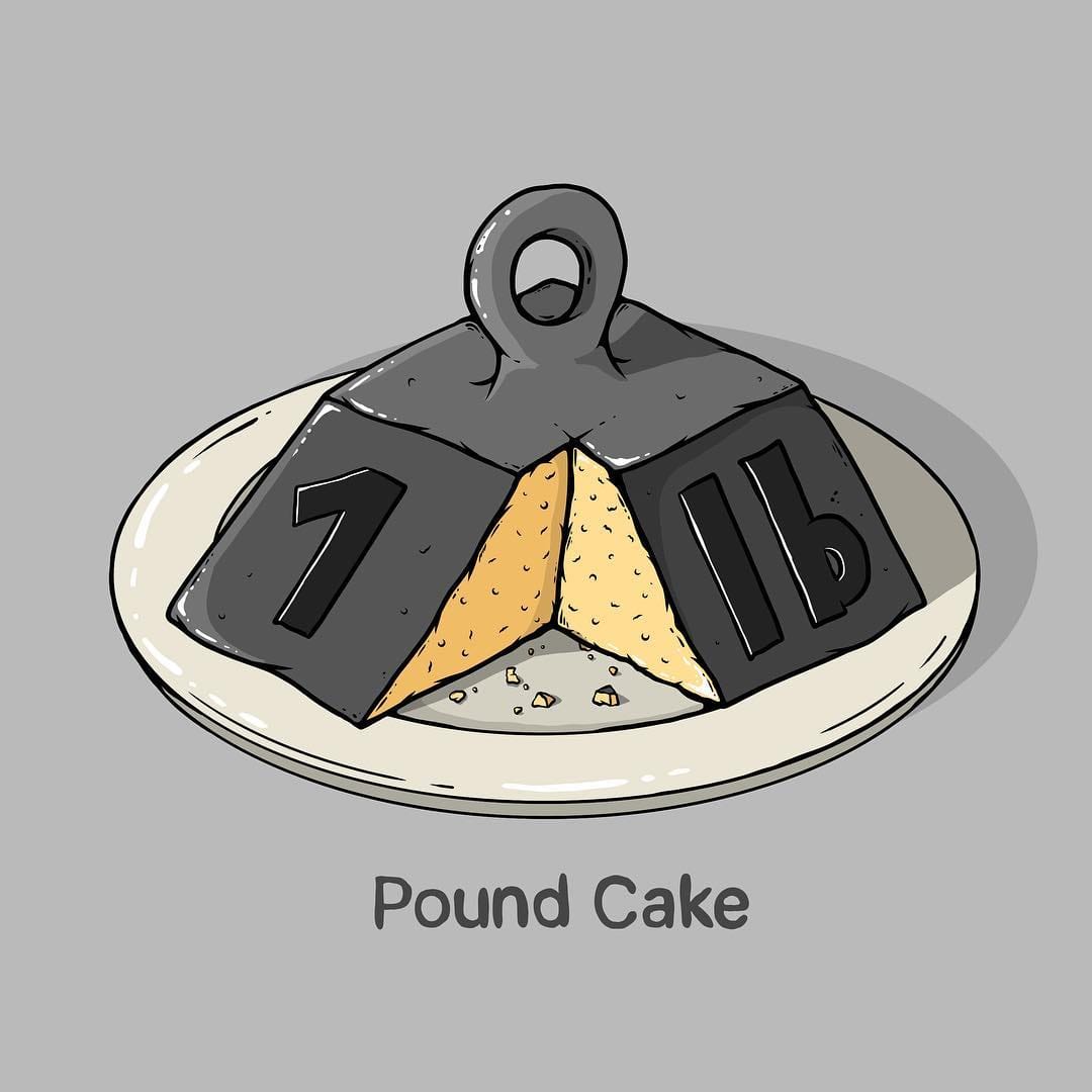 Pound Cake Illustration