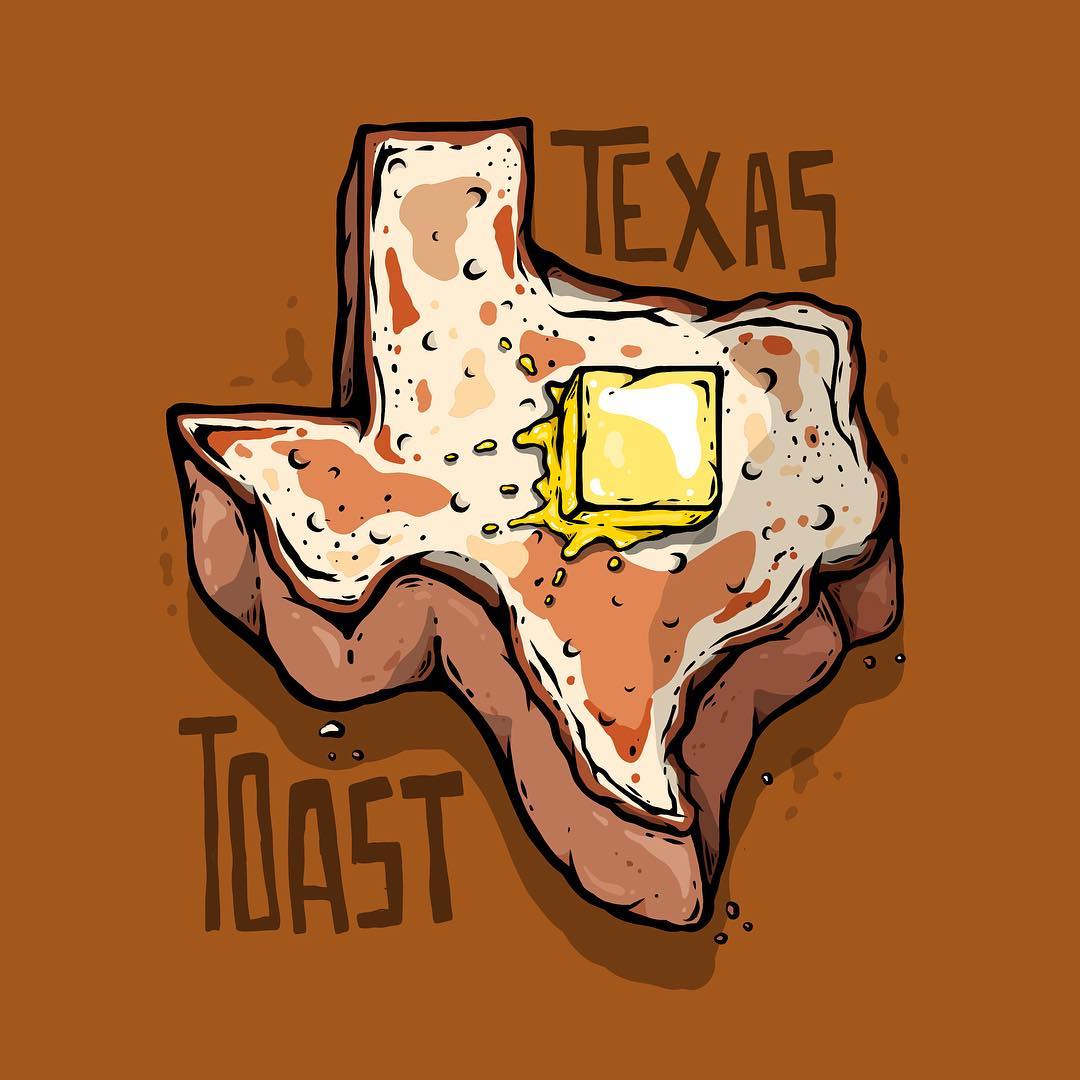 Texas Toast Illustration